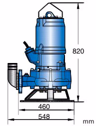 Pompe à boues submersible haute pression Sulzer (Abs) JT 110