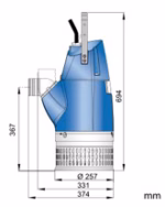 Pompe submersible épuisement ABS XJ 40 - Motralec