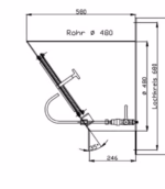 Hublot de digesteur en kit pour plaque fournie par le client BIOGASKONTOR RD 300 / RD 400