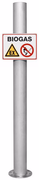 Tuyauterie de décharge de surpression avec bride BIOGASKONTOR DN 150 2 m