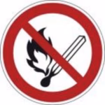 Panneau d'avertissement « Feu interdit » D-P002 BIOGASKONTOR