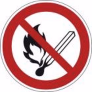 Panneau d'avertissement « Feu interdit » D-P002 BIOGASKONTOR