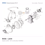 Vue éclatée Doda – Bride + joint Doda – M209063 (repère E2063)