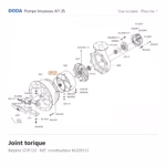 Doda O-ring – M209133 Vue éclatée Doda – Joint torique Doda – M209133 (repère GTP133)