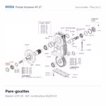 Pare-gouttes Doda – M209139 Vue éclatée Doda – Pare-gouttes Doda – M209139 (repère GTP139)