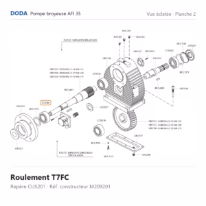 Vue éclatée Doda – Roulement T7FC Doda – M209201 (repère CUS201)