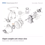 Clapet complet anti retour cône Doda – M2092028 Vue éclatée Doda – Clapet complet anti retour cône Doda – M2092028 (repère E2028)