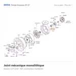 Vue éclatée Doda – Joint mécanique monolithique Doda – M20925M (repère GTP125M)
