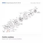 Contracuchilla Doda – M209502 Vue éclatée Doda – Contre-couteau Doda – M209502 (repère 1502)