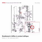 Roulement à billes à contact oblique Eisele Biogaz – 28873 Vue éclatée Eisele Biogaz – Roulement à billes à contact oblique Eisele Biogaz – 28873 (repère 55)