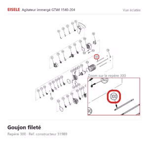 Vue éclatée Eisele Biogaz – Goujon fileté Eisele Biogaz – 31989 (repère 300)