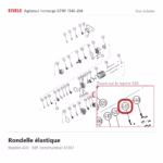 Rondelle élastique Eisele Biogaz – 33367 Vue éclatée Eisele Biogaz – Rondelle élastique Eisele Biogaz – 33367 (repère 430)