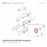 Capuchon de protection hexagonal Eisele Biogaz – 37518 Vue éclatée Eisele Biogaz – Capuchon de protection hexagonal Eisele Biogaz – 37518 (repère 10)