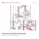 Levier de commande mécanosoudé Eisele Biogaz – V68663N Vue éclatée Eisele Biogaz – Levier de commande mécanosoudé Eisele Biogaz – V68663N (repère 25)