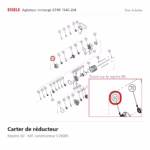 Vue éclatée Eisele Biogaz – Carter de réducteur Eisele Biogaz – V78085 (repère 60)