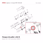 Vue éclatée Eisele Biogaz – Flasque de palier côté B Eisele Biogaz – V86453 (repère 390)