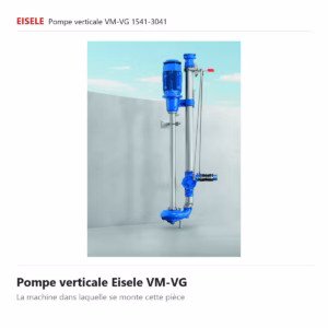 Pompe verticale Eisele VM-VG 1541-3041, la machine qui reçoit ces pièces détachées
