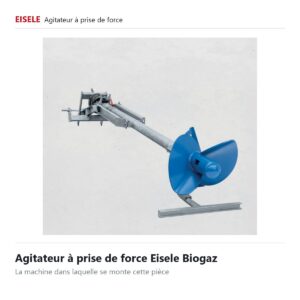 Eisele Biogaz 14 Pièces détachées agitateurs à prise de force Eisele - biogaz