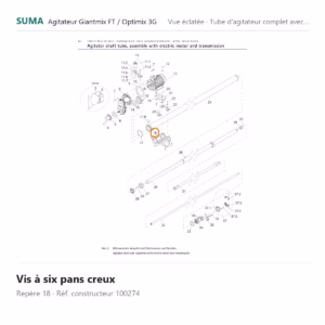 Vis à six pans creux SUMA Giantmix FT / Optimix 3G – 100274