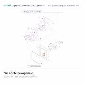 Vis à tête hexagonale SUMA Giantmix FT / Giantmix FR / Optimix 3G – 100303