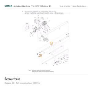 Écrou frein SUMA Giantmix FT / Giantmix FR SP / Optimix 3G – 100316