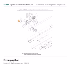 Écrou papillon SUMA Giantmix FT / Giantmix FR SP / Giantmix FR – 100332