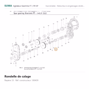 Rondelle de calage SUMA Giantmix FT / Giantmix FR SP – 100439