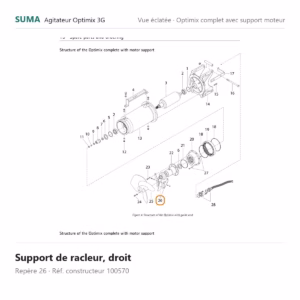 Support de racleur, droit SUMA Optimix 3G – 100570