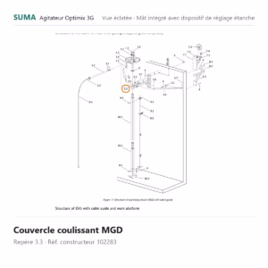 Couvercle coulissant MGD SUMA Optimix 3G – 102283