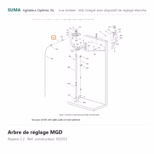 Arbre de réglage MGD SUMA Optimix 3G – 102353