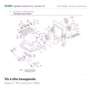 Vis à tête hexagonale SUMA Giantmix FR / Optimix 3G – 103026