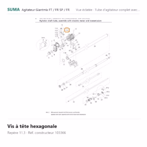 Vis à tête hexagonale SUMA Giantmix FT / Giantmix FR SP / Giantmix FR – 103366