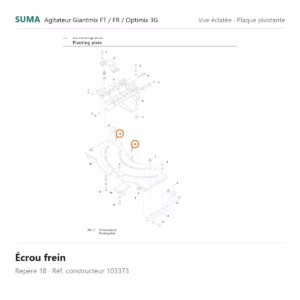 Écrou frein SUMA Giantmix FT / Giantmix FR / Optimix 3G – 103373
