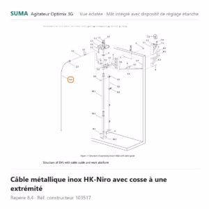 Câble métallique inox HK-Niro avec cosse à une extrémité SUMA Optimix 3G – 103517