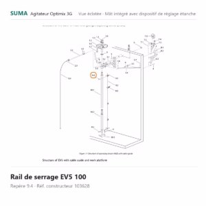 Rail de serrage EV5 100 SUMA Optimix 3G – 103628