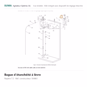 Bague d'étanchéité à lèvre SUMA Optimix 3G – 104861