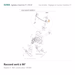 Raccord serti à 90° SUMA Giantmix FT / Giantmix FR SP – 105384