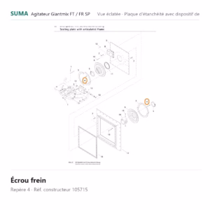Écrou frein SUMA Giantmix FT / Giantmix FR SP – 105715