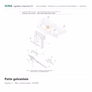 Patte galvanisée SUMA Giantmix FR – 107506