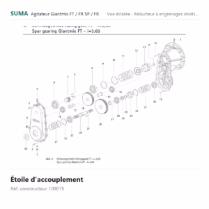 Étoile d'accouplement SUMA Giantmix FT / Giantmix FR SP / Giantmix FR – 109015