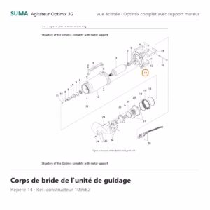 Corps de bride de l'unité de guidage SUMA Optimix 3G – 109662