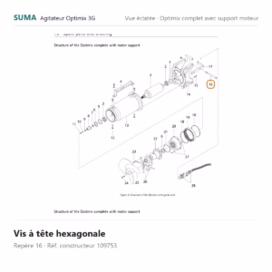 Vis à tête hexagonale SUMA Optimix 3G – 109753