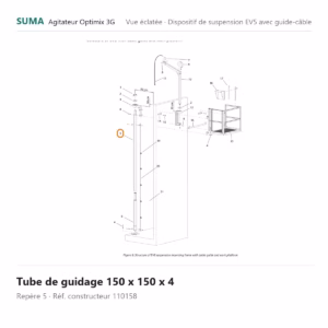 Tube de guidage 150 x 150 x 4 SUMA Optimix 3G – 110158