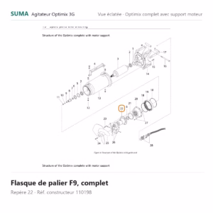 Flasque de palier F9, complet SUMA Optimix 3G – 110198