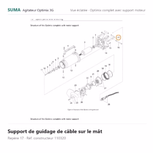 Support de guidage de câble sur le mât SUMA Optimix 3G – 110320