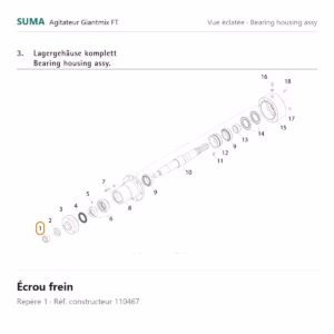 Écrou frein SUMA Giantmix FT – 110467