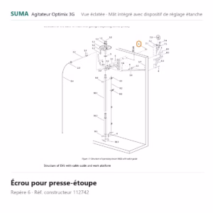 Écrou pour presse-étoupe SUMA Optimix 3G – 112742