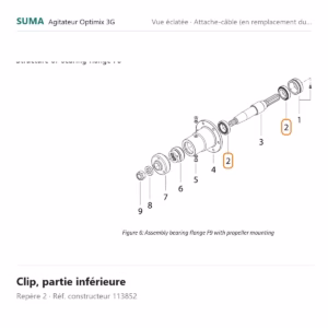 Clip, partie inférieure SUMA Optimix 3G – 113852