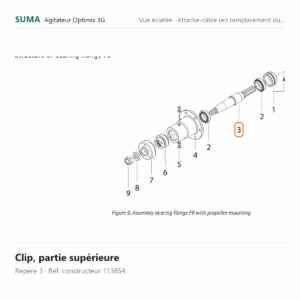 Clip, partie supérieure SUMA Optimix 3G – 113854