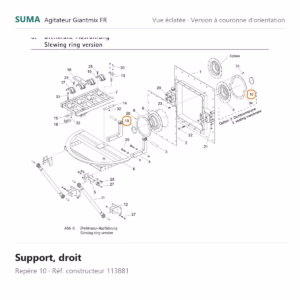 Support, droit SUMA Giantmix FR – 113881